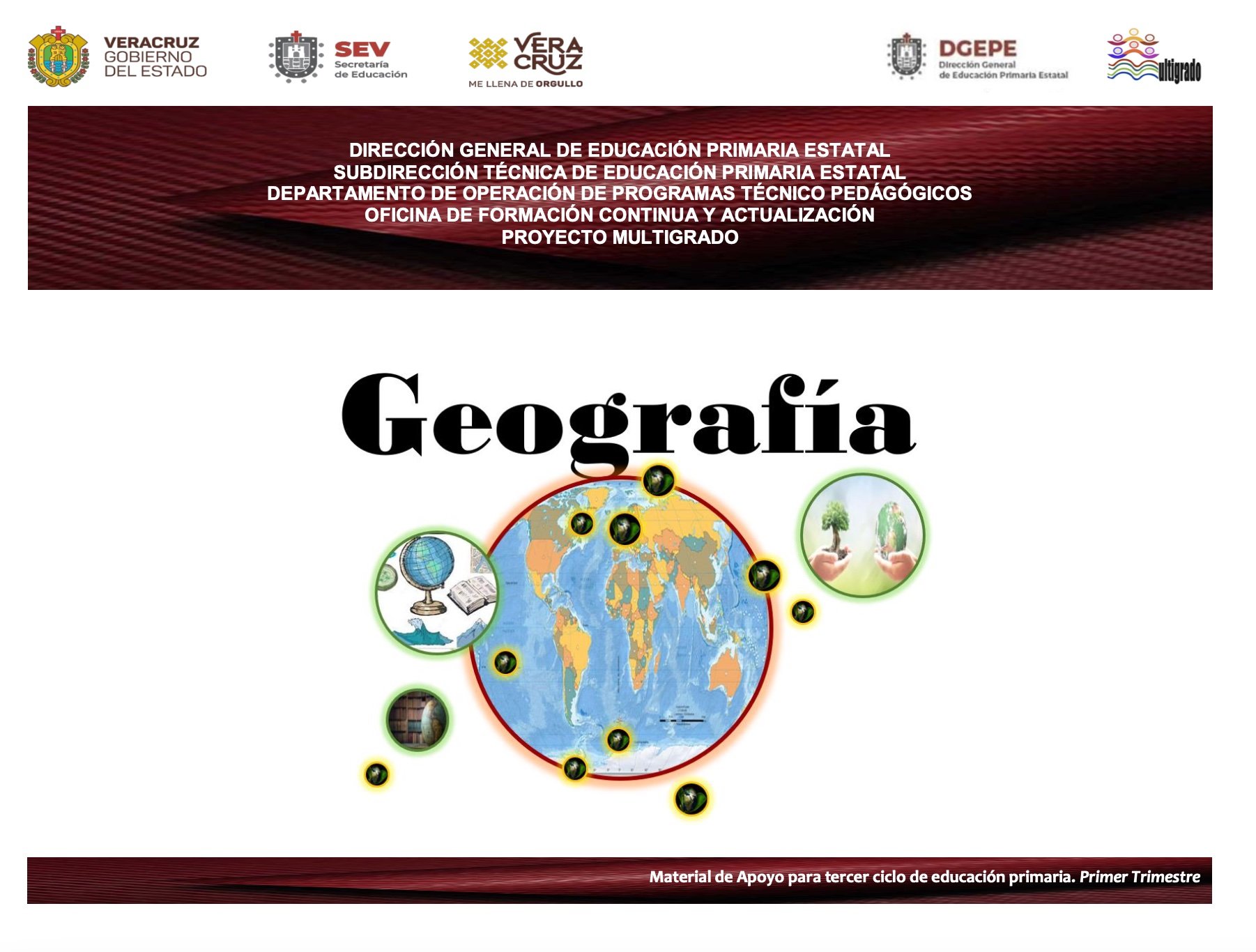 Geografía. Material de apoyo para tercer ciclo. Primer Trimestre