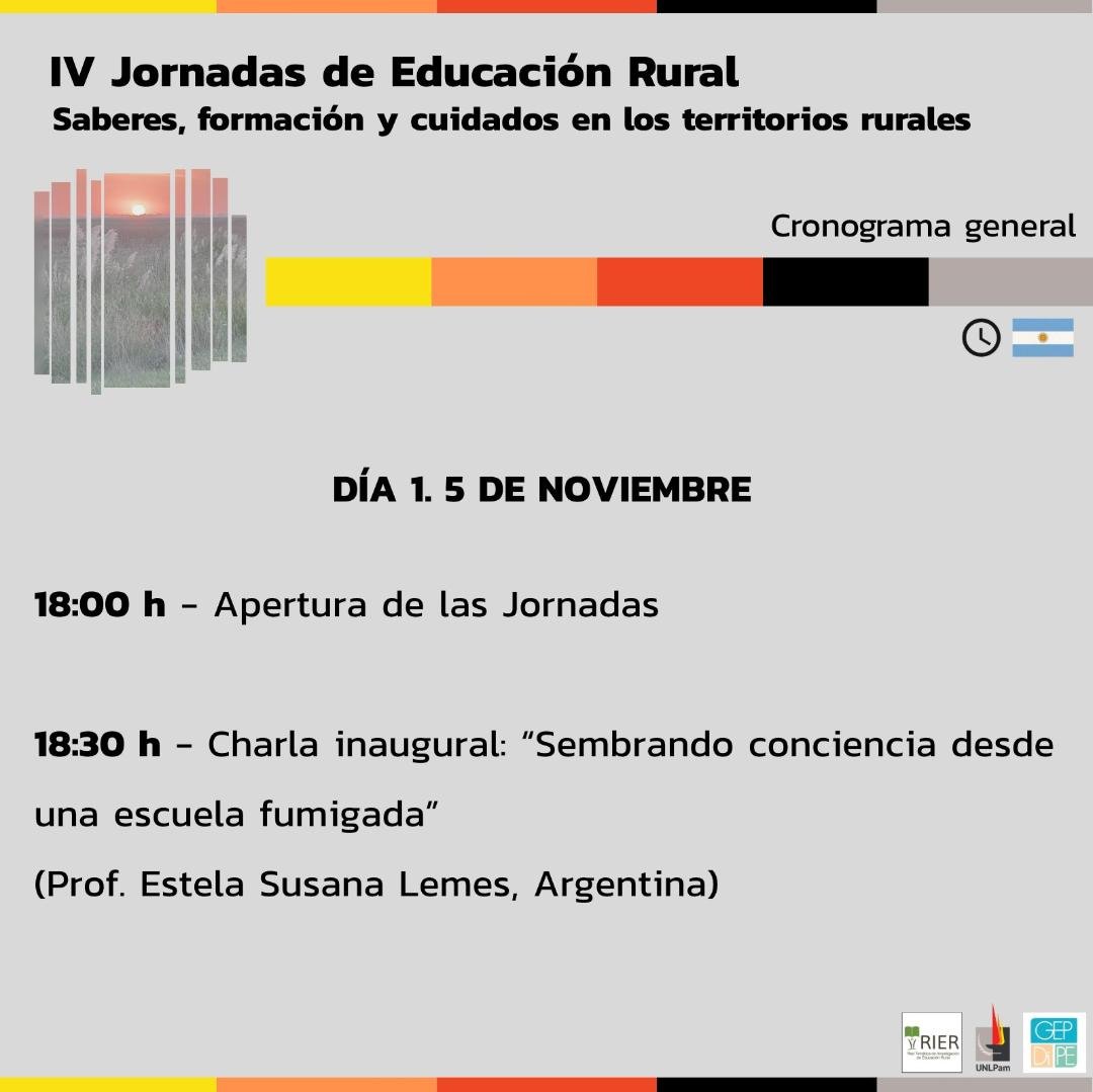 IV Jornadas de Educación Rural Argentina, 5, 6 y 7 de noviembre 2025
