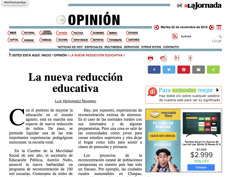 La nueva reducción educativa