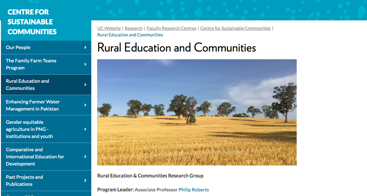 Rural Education and Communities