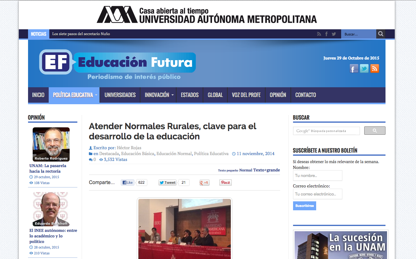 Educación Futura: "Atender Normales Rurales, clave para el desarrollo de la educación"